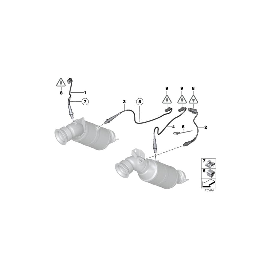 Genuine BMW 11787539136 F02 F01 F03 Lambda Monitor Sensor L= 600mm (Inc. 760Li, 760LiS & Wraith)