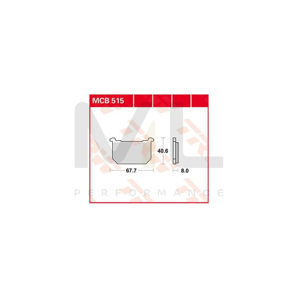 TRW Organic Allround Mcb515 Brake Pad Set