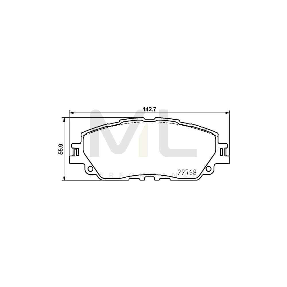 Hella 8DB 355 036-511 Brake Pad Set Not Prepared For Wear Indicator | ML Performance Car Parts