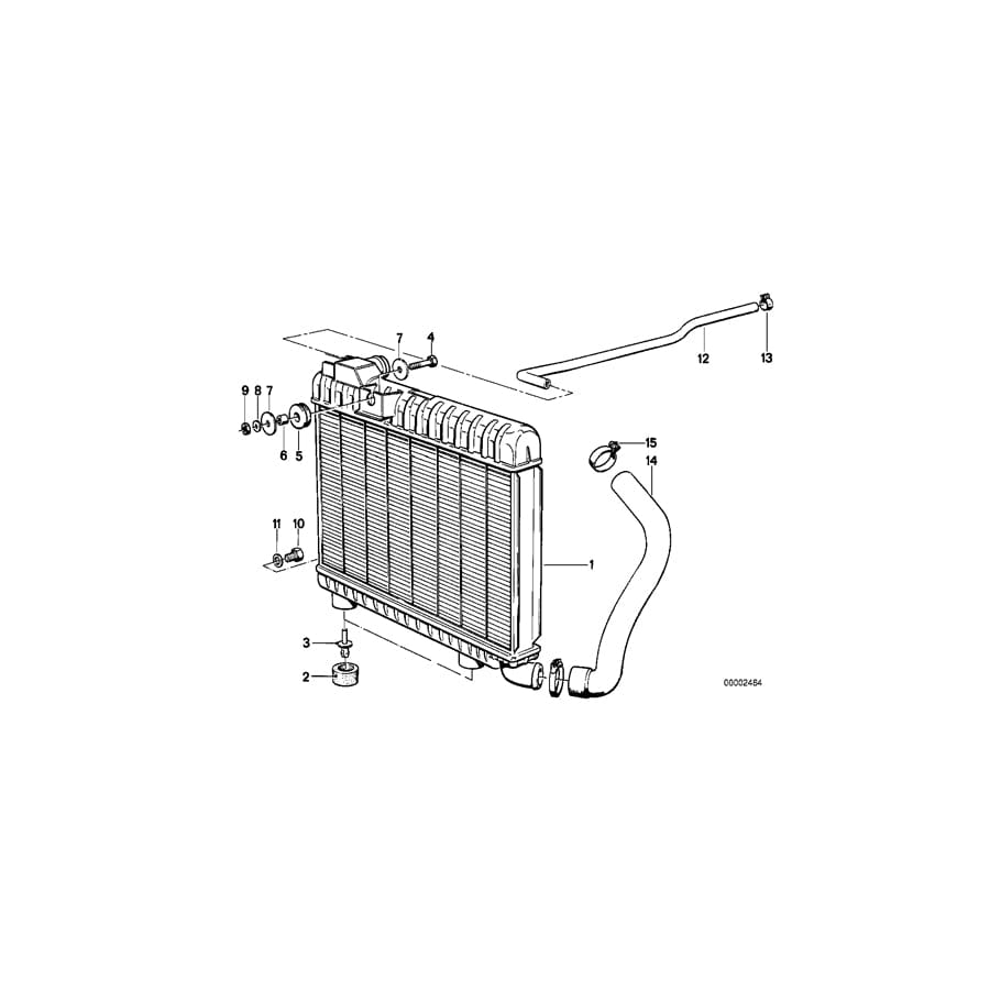 Genuine BMW 17111178213 E28 Radiator (Inc. 520i & 525e)