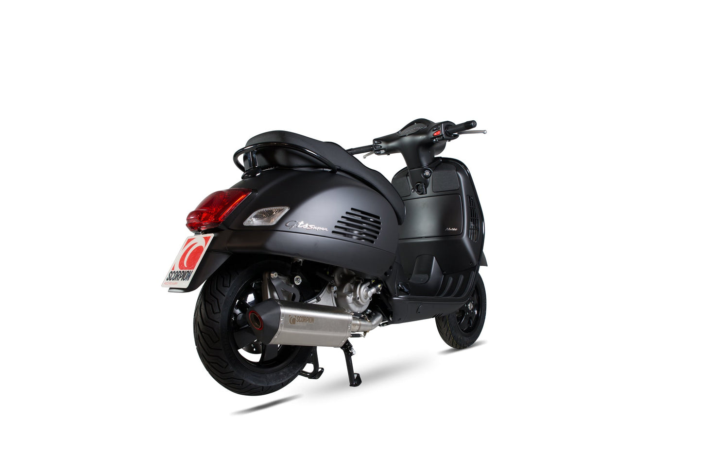 Scorpion RVE211SEO Vespa Serket Parallel Full System - Brushed Stainless Steel Sleeve (GTS 125 / GTS250 / GTS300) | ML Performance UK UK