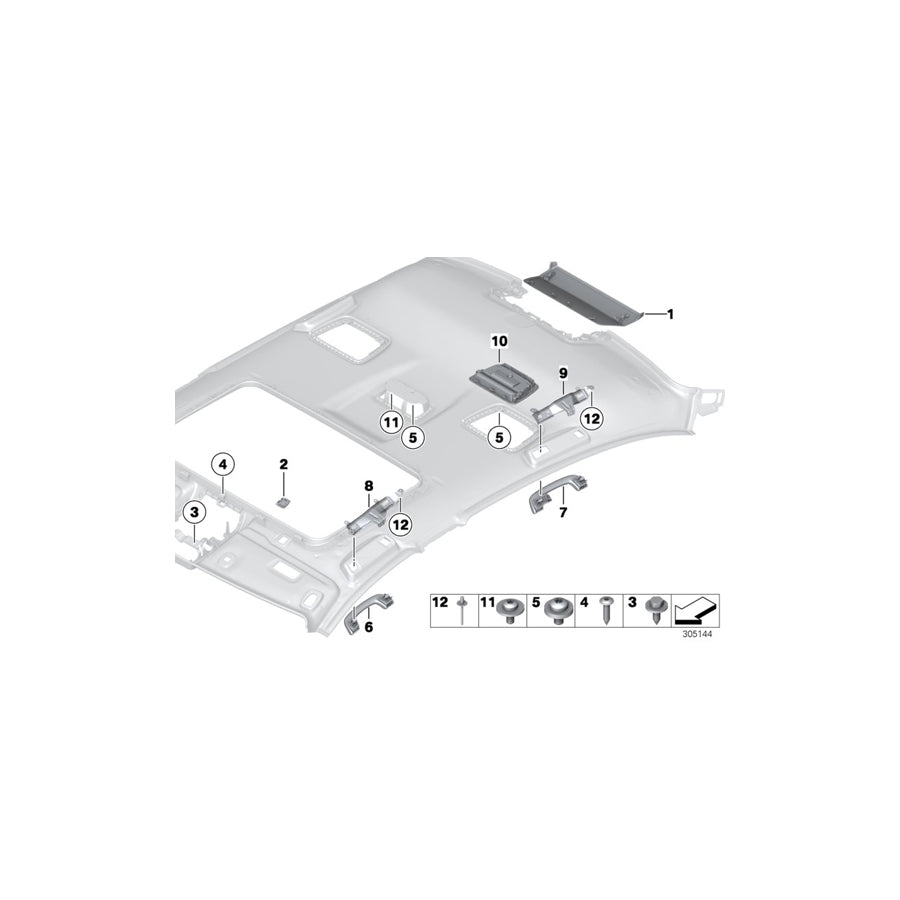 Genuine BMW 51449128842 RR1 F10 Fillister Head Screw (Inc. 550i, 528iX & 523i)