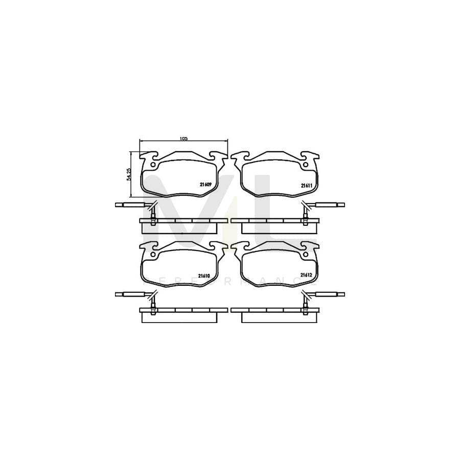 TEXTAR 2160901 Brake pad set with integrated wear warning contact