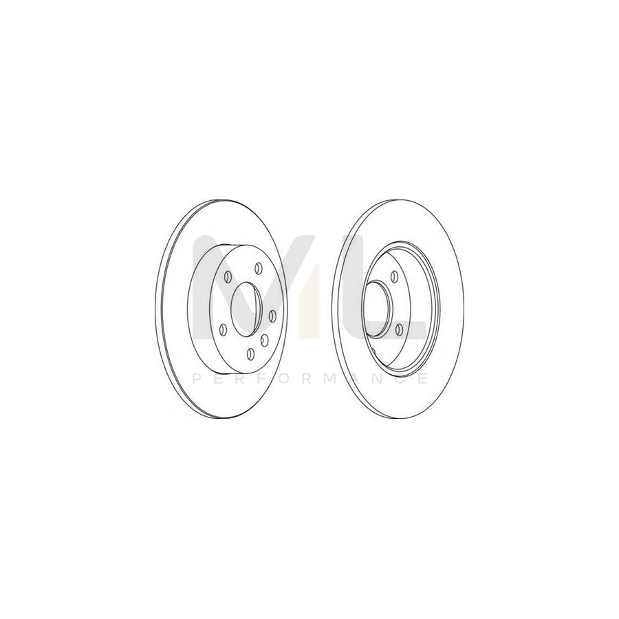 Ferodo DDF1044C-1 Brake Disc Solid, Coated, With Bolts/Screws - Pair