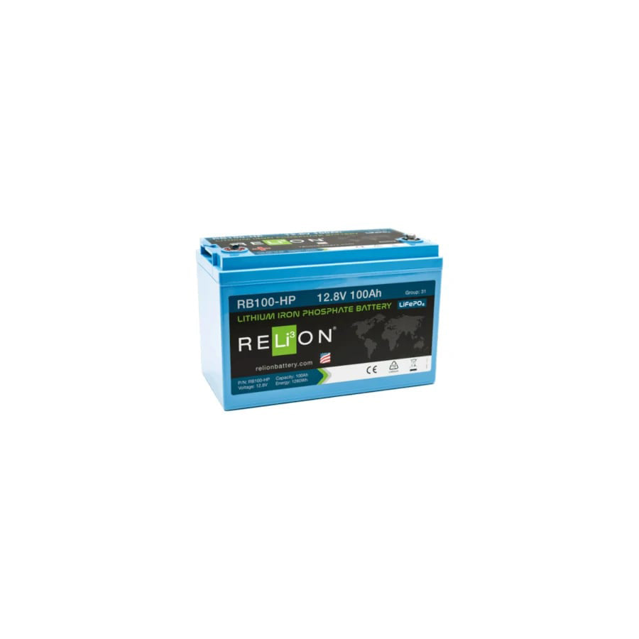 RELiON Lithium 12V 100Ah Leisure Battery LiFePO4 - REL-RB100-HP
