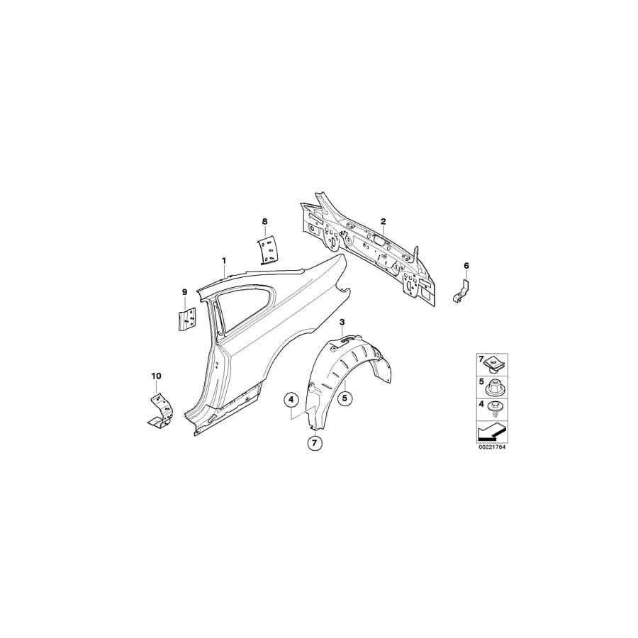 Genuine BMW 41008045859 E93 E92 Bracket For Nsd, Center (Inc. M3)