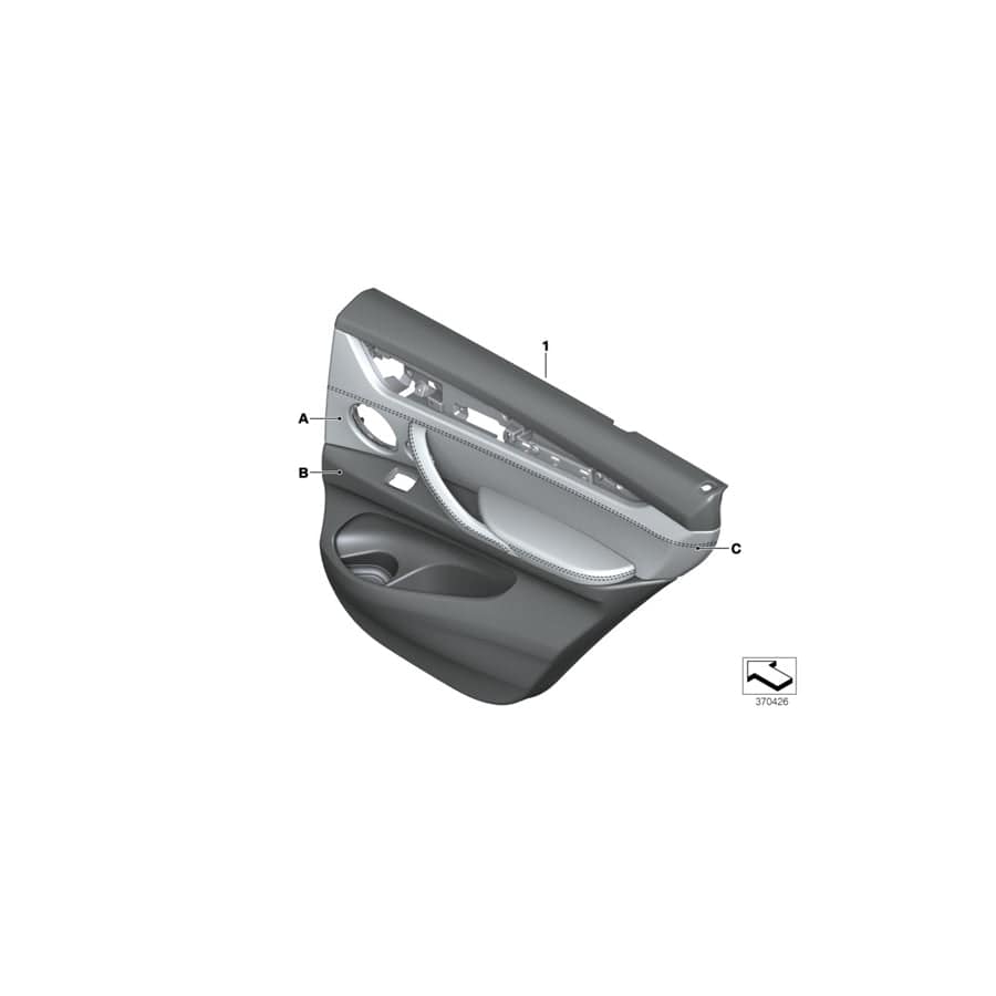 Genuine BMW 51427988432 F15 Door Lining Leather Rear Right INDIVIDUAL (Inc. X5)