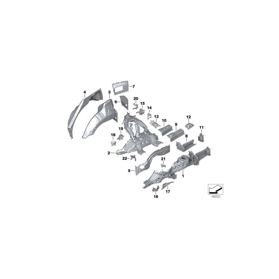 Genuine BMW 41007947167 G05 G06 Holder Rest Side Member (Inc. X5)