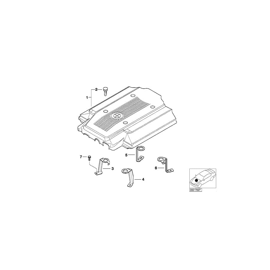 Genuine BMW 11618025828 E52 Sound Protection Cap (Inc. AlpinaV8)