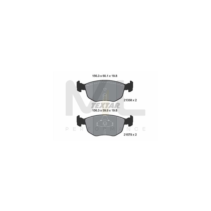TEXTAR 2135803 Brake pad set not prepared for wear indicator