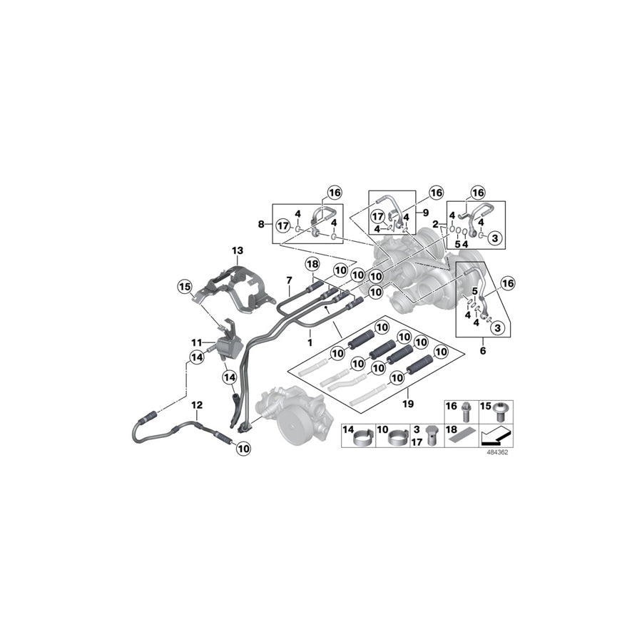Genuine BMW 11517847577 F13 F06 Bracket For Auxiliary Water Pump (Inc. M5 & M6)
