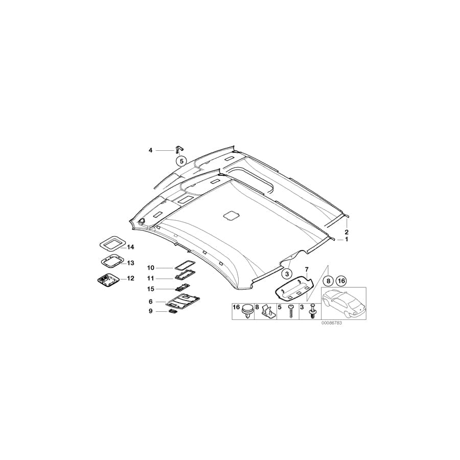 Genuine BMW 51448174708 E38 E39 E46 Cover, Microphone HELLGRAU (Inc. 328i, 735iL & 728i)