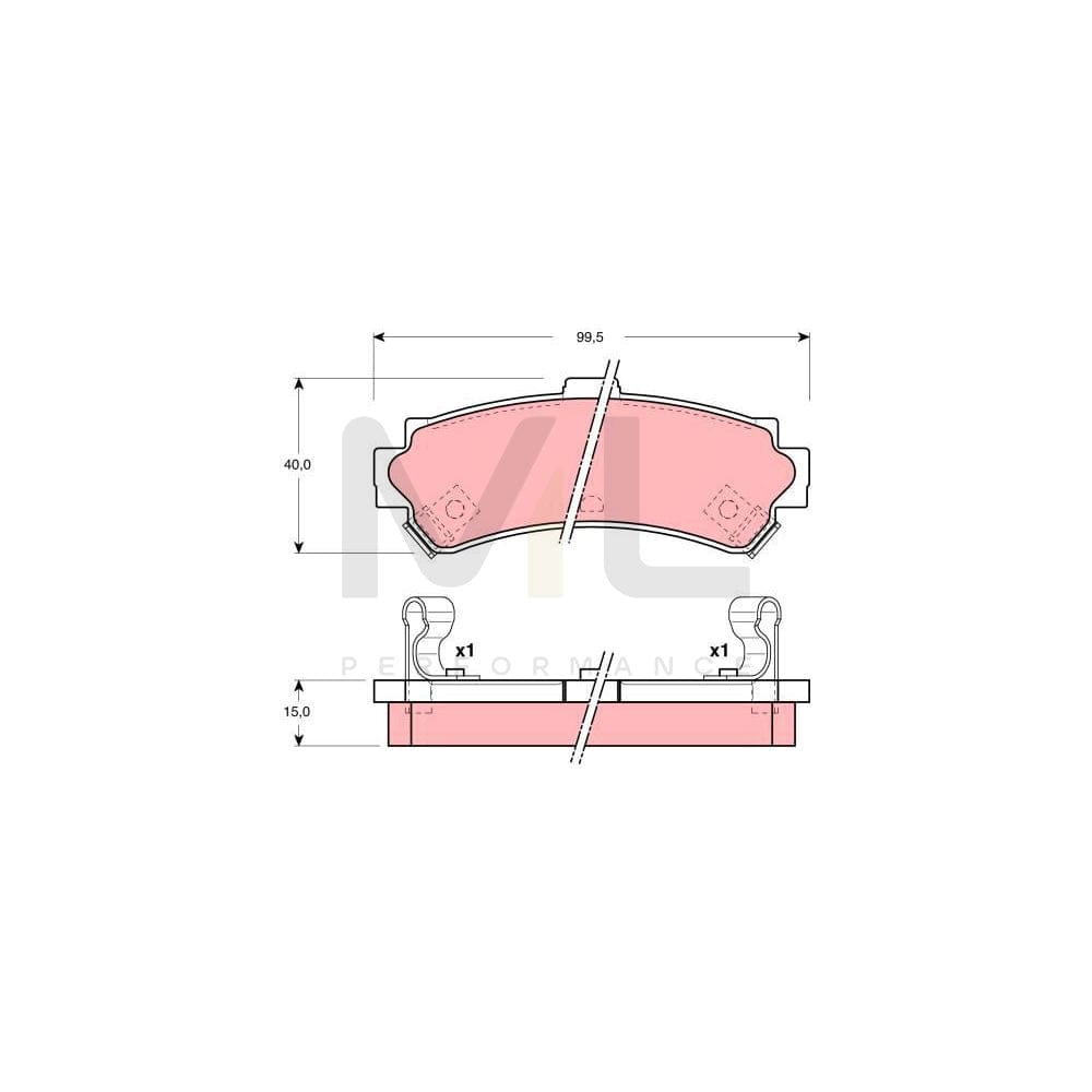 TRW Gdb3115 Brake Pad Set With Acoustic Wear Warning