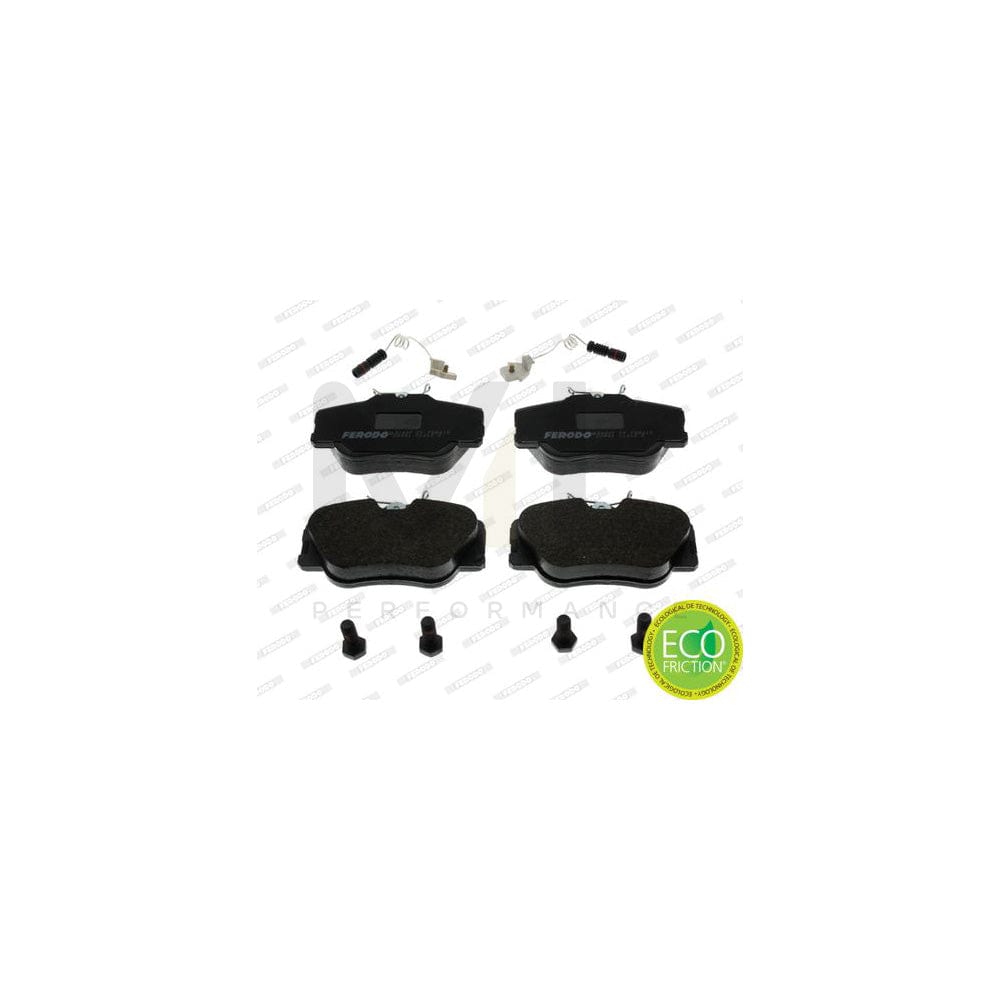 Ferodo Premier Eco Friction FDB415 Brake Pad Set Incl. Wear Warning Contact, With Brake Caliper Screws, With Accessories