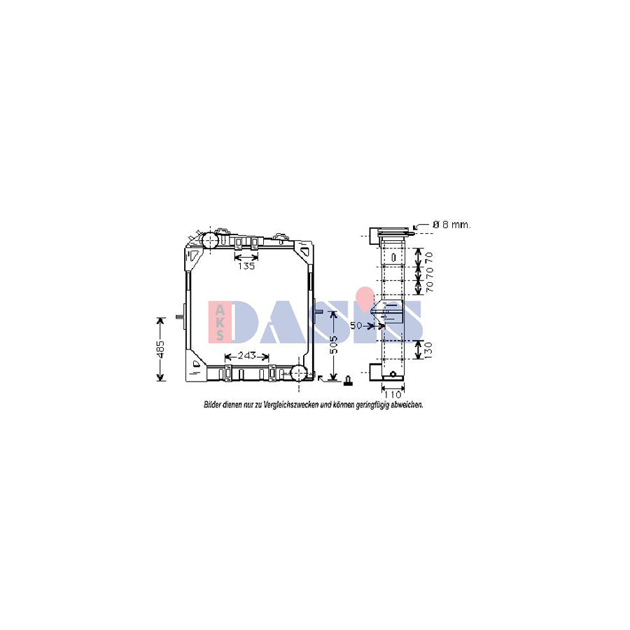 AKS Dasis 460000T Engine Radiator