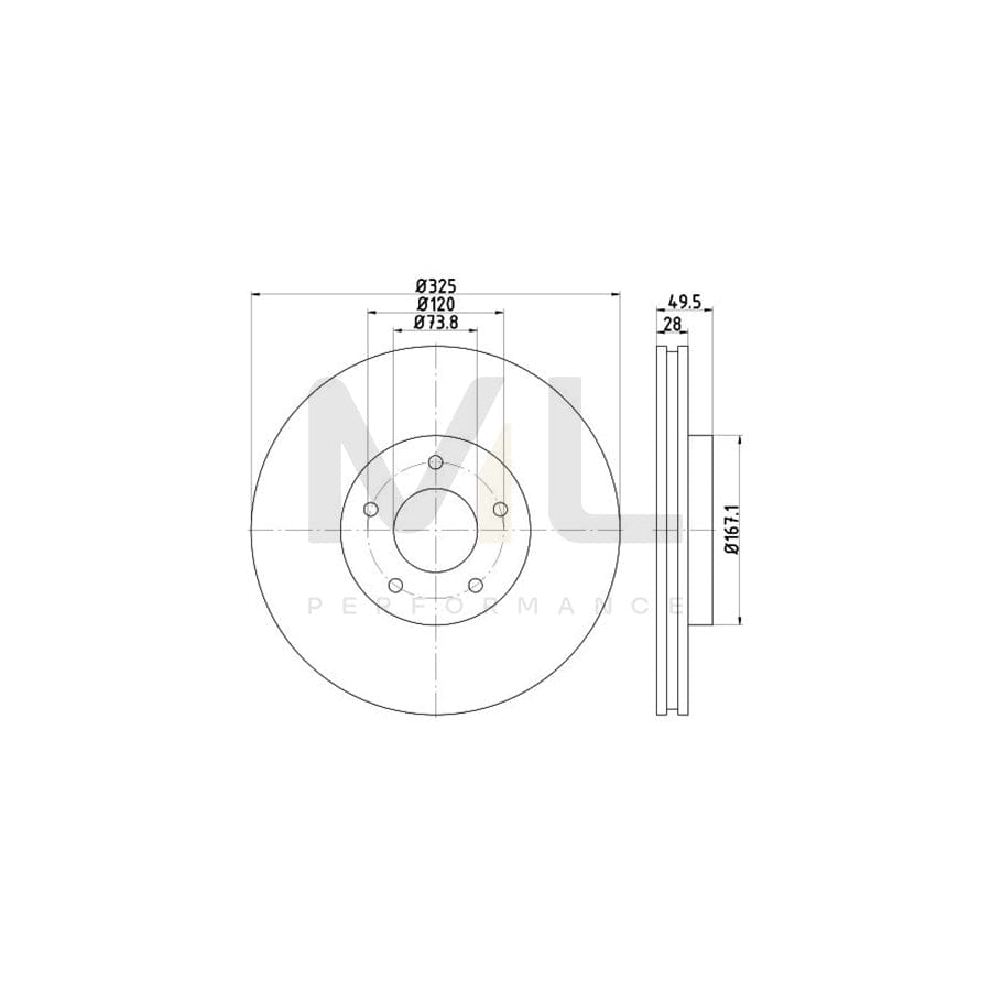TEXTAR PRO 92184903 Brake Disc Internally Vented, Coated, without wheel hub, without wheel studs - 1 piece