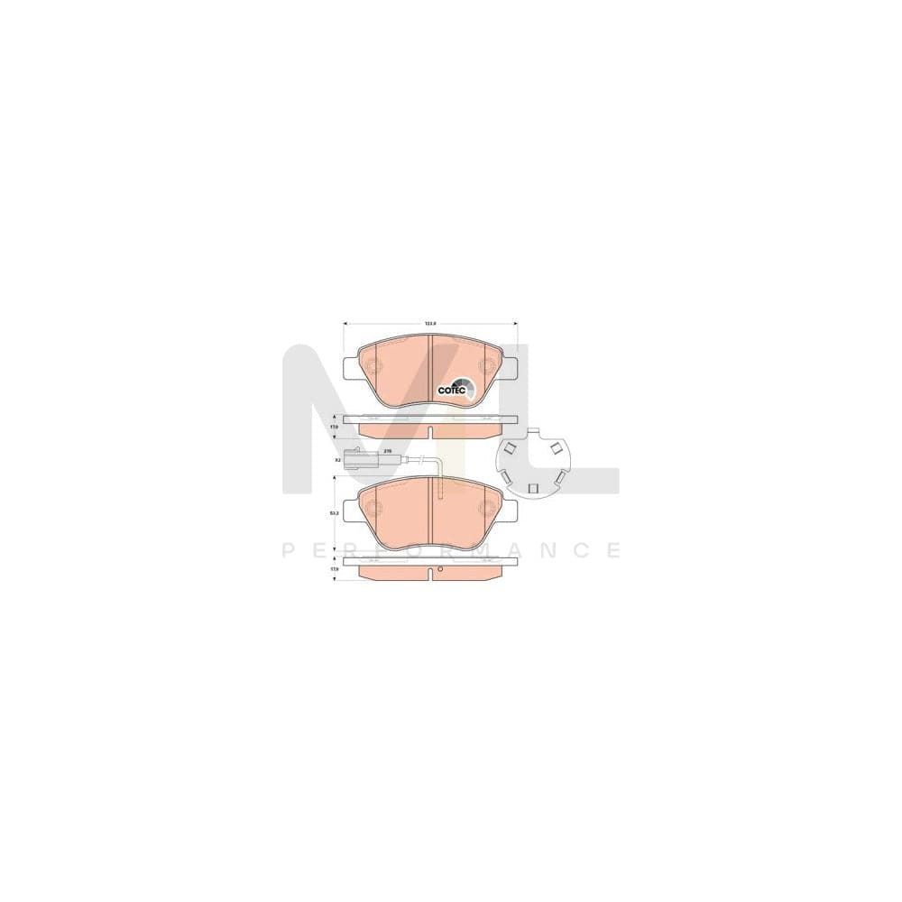 TRW Cotec Gdb1891 Brake Pad Set Incl. Wear Warning Contact, With Brake Caliper Screws, With Accessories