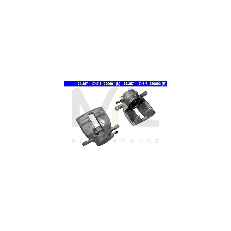 ATE 24.3571-1747.7 Brake Caliper without holder