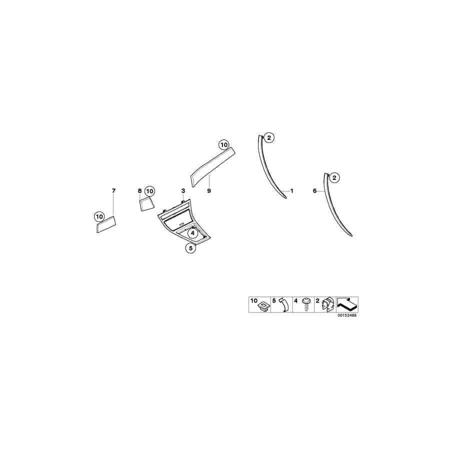 Genuine BMW 51453436572 E83 Instrument Carrier,I-Panel,Poplar Bottom GRAU (Inc. X3)