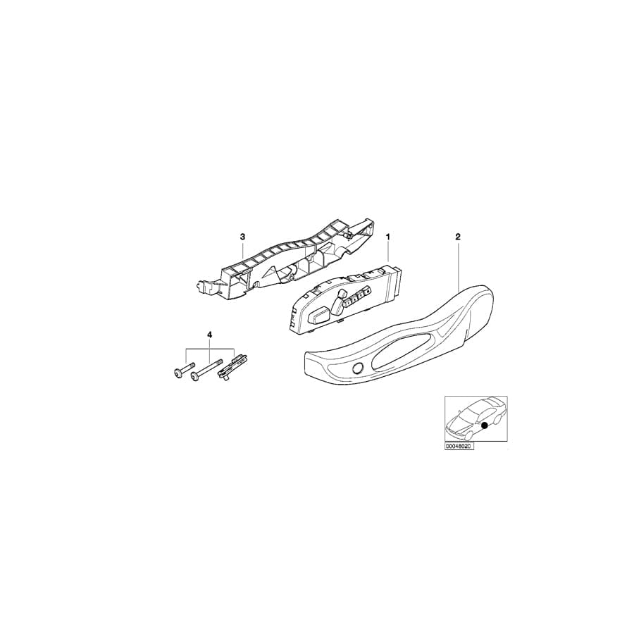 Genuine BMW 52107001141 E53 Actuation Unit Left (Inc. X5)