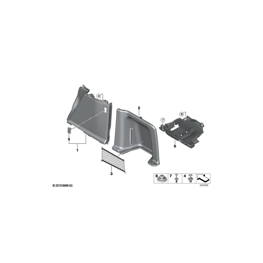 Genuine BMW 51477325336 Trim Panel, Trunk, Front Right VENETOBEIGE (Inc. 335iX, 320iX & 325d)