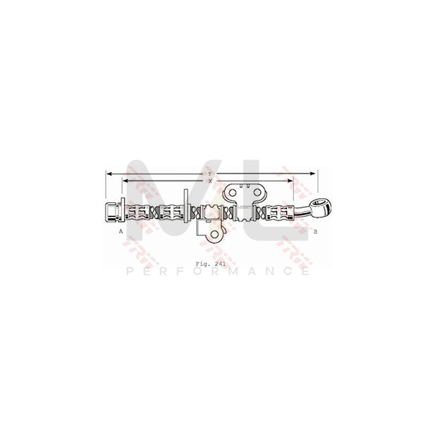 TRW PHD375 Brake Hose 657mm, M10x1