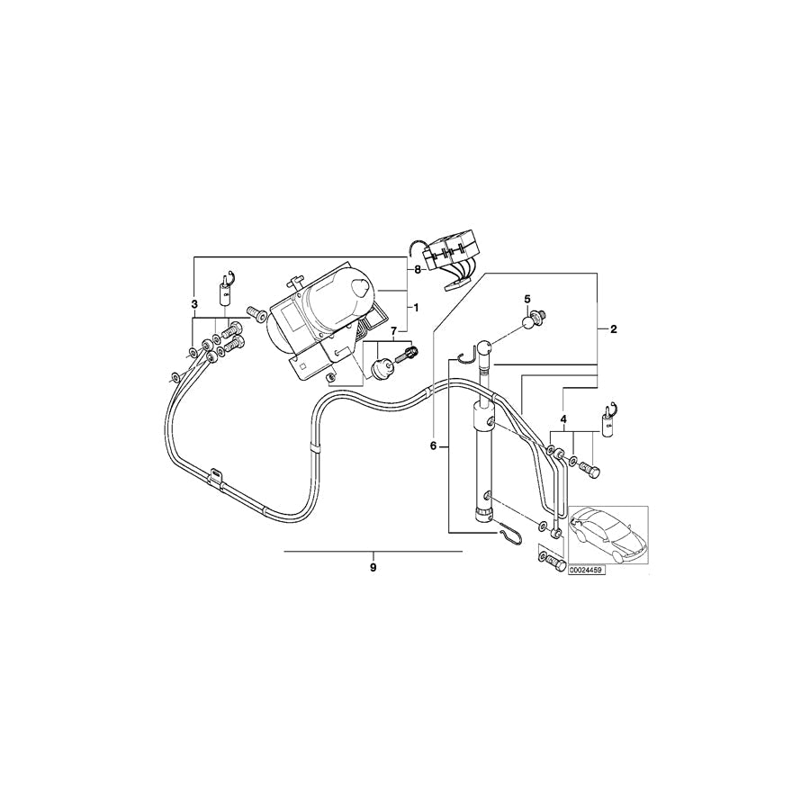 Genuine BMW 54348410310 E36 Mounting Parts Set (Inc. Z3 M, Z3 2.5i & Z3 2.0)