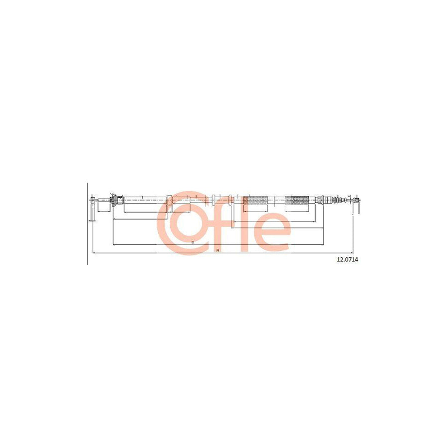 Cofle 11.6862 Hand Brake Cable for Renault Espace