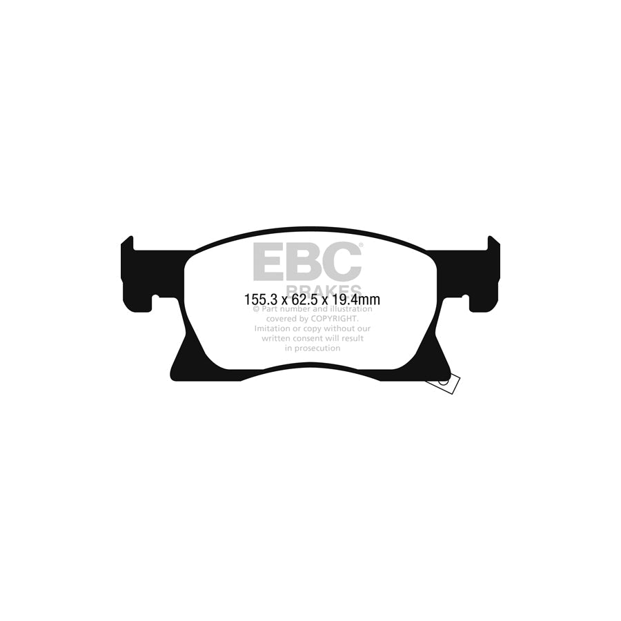 EBC PD13KF860 Opel Vauxhall Astra K Yellowstuff Front Brake Pad & GD Disc Kit - TRW Caliper 2 | ML Performance UK Car Parts