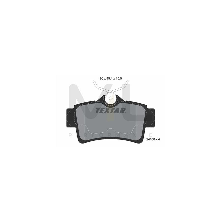 TEXTAR 2410001 Brake pad set for FORD USA MUSTANG not prepared for wear indicator