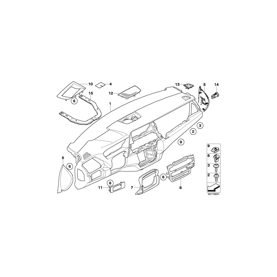 Genuine BMW 51456972418 E70 E72 Lateral Trim Panel, Right GRAU (Inc. X5)