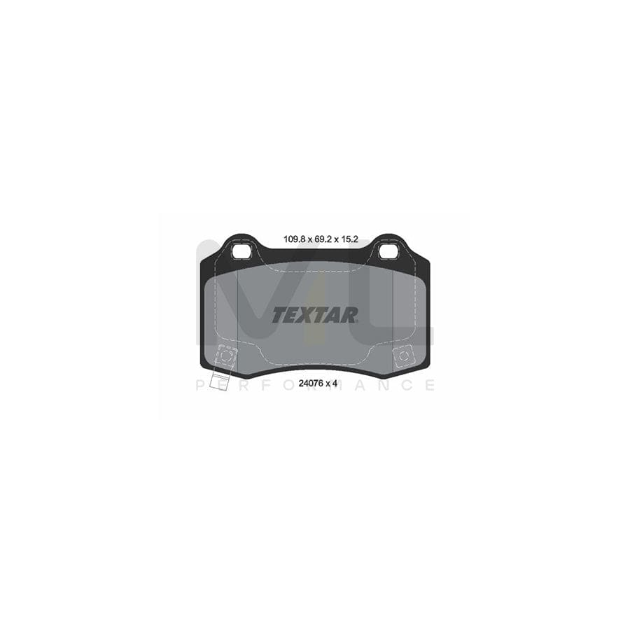 TEXTAR 2407601 Brake pad set with acoustic wear warning
