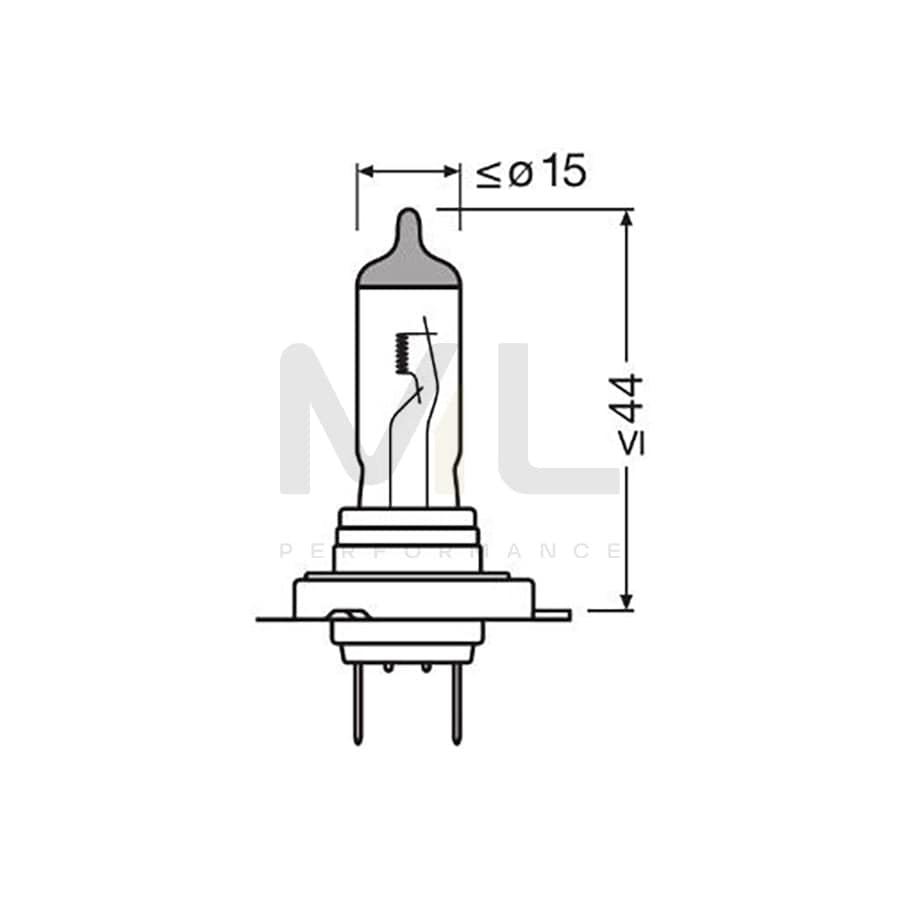 OSRAM 64210NB200 Bulb, spotlight H7 12V 55W PX26d 3700K Halogen