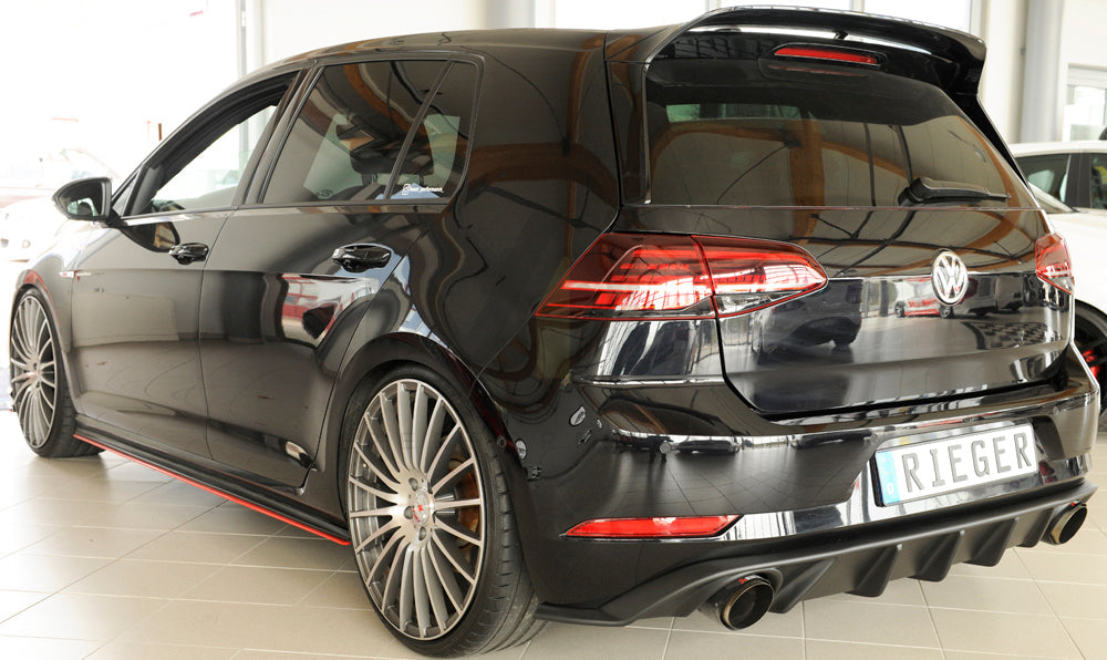 Rieger 00059589 VW Mk7 Golf GTI Rear Diffuser 9 | ML Performance UK Car Parts