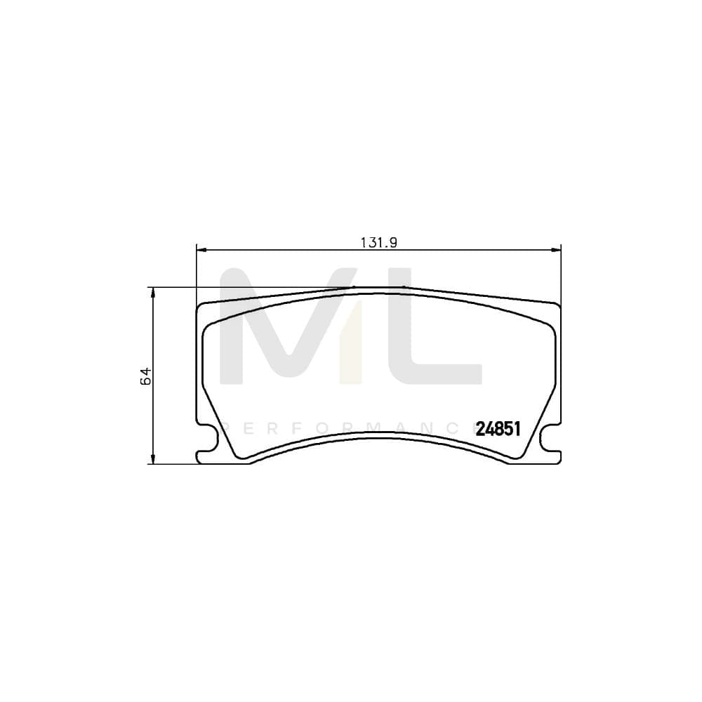 Hella 8DB 355 014-101 Brake Pad Set Not Prepared For Wear Indicator | ML Performance Car Parts