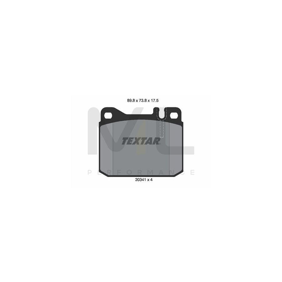 TEXTAR 2034110 Brake pad set prepared for wear indicator