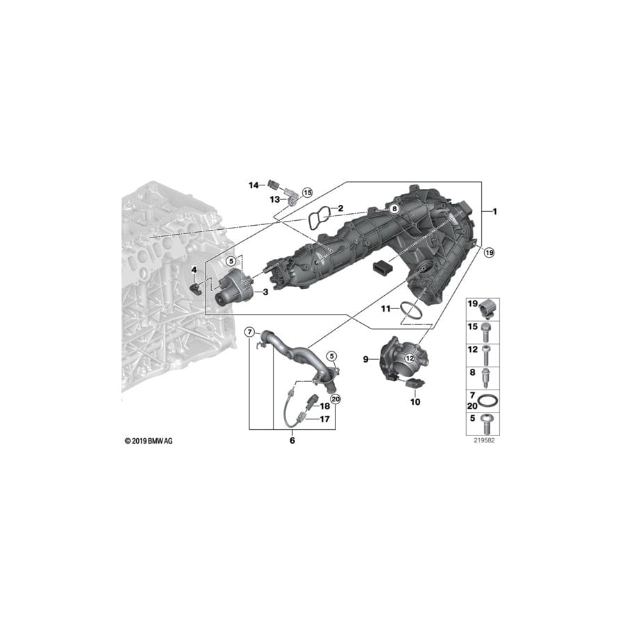 Genuine BMW 11618509116 E71 E70 F07 Exhaust Cooler (Inc. X5 40dX, 530dX & X6 40dX)