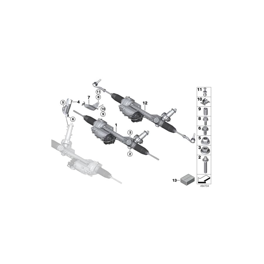 Genuine BMW 32106892965 F36 F30 F21 Steering Gear, Electric (Inc. 325d, 218d & 340i)
