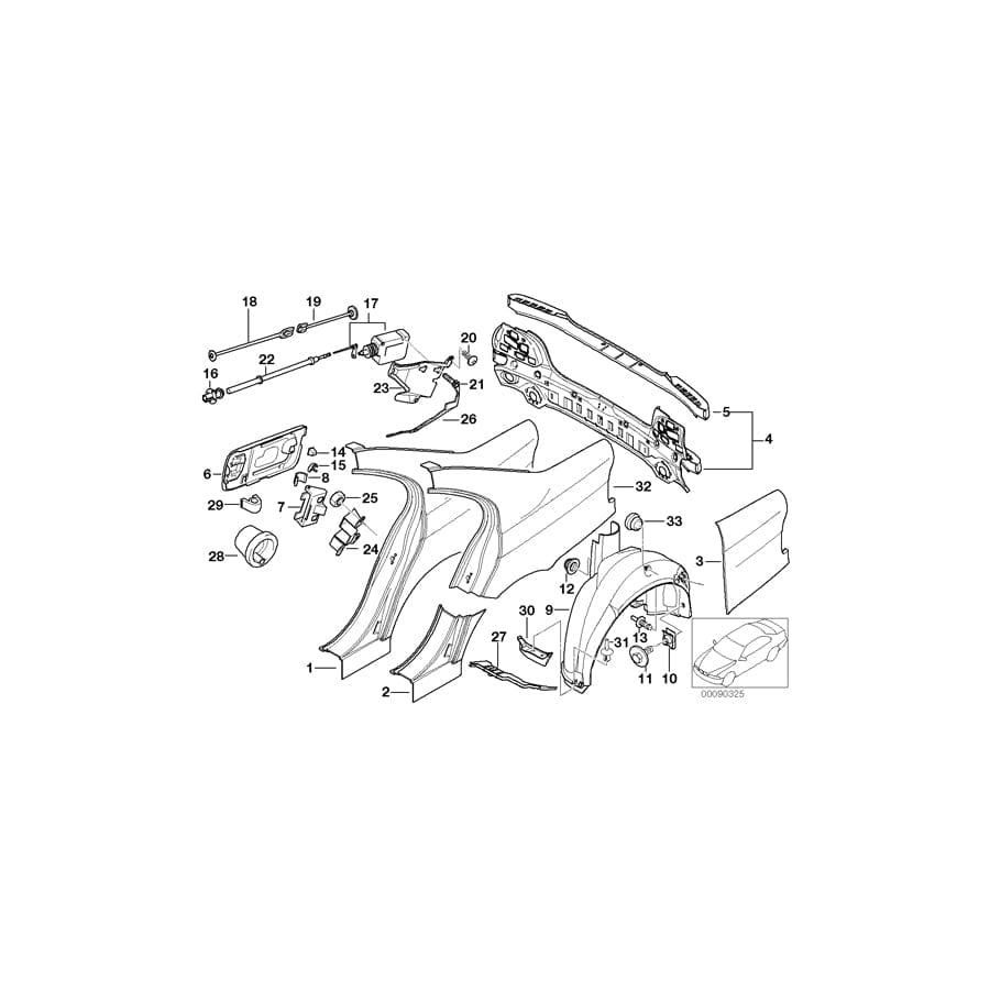 Genuine BMW 54128132329 E39 Torx Bolt ISA M5X10 (Inc. 530d, 528i & 540i)