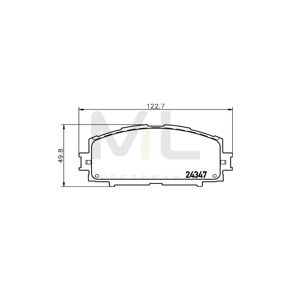Hella 8DB 355 012-361 Brake Pad Set Not Prepared For Wear Indicator | ML Performance Car Parts