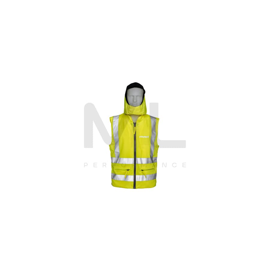 reusch WARNWESTE 1.0 32084109008 Hi-vis vest Yellow, S, pockets, zip, EN ISO 20471: 2013