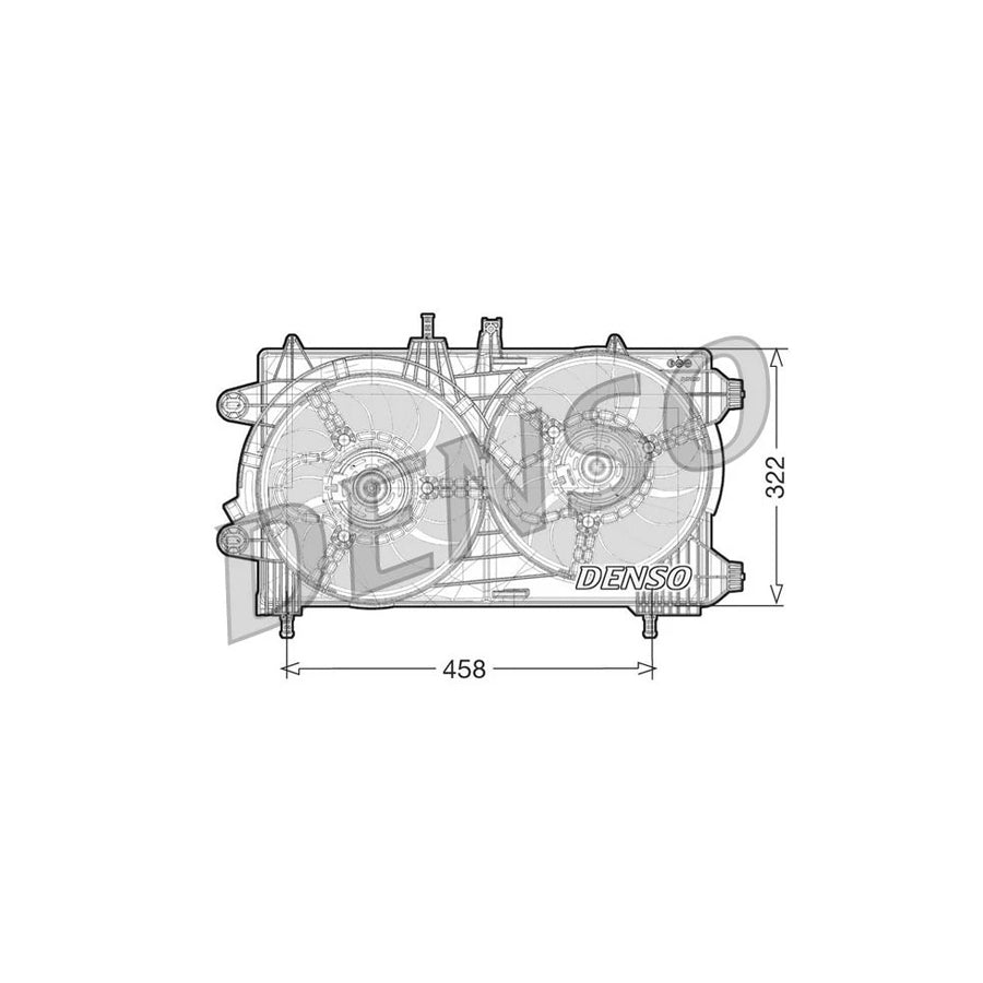 DENSO DER13008 Fan, Radiator for Lancia Musa (350)
