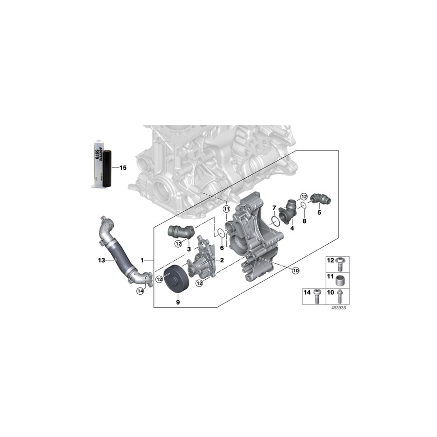 Genuine BMW 11518482259 G06 G02 G05 O-Ring NW16 (Inc. X6 30iX, 330iX & X3 20i)