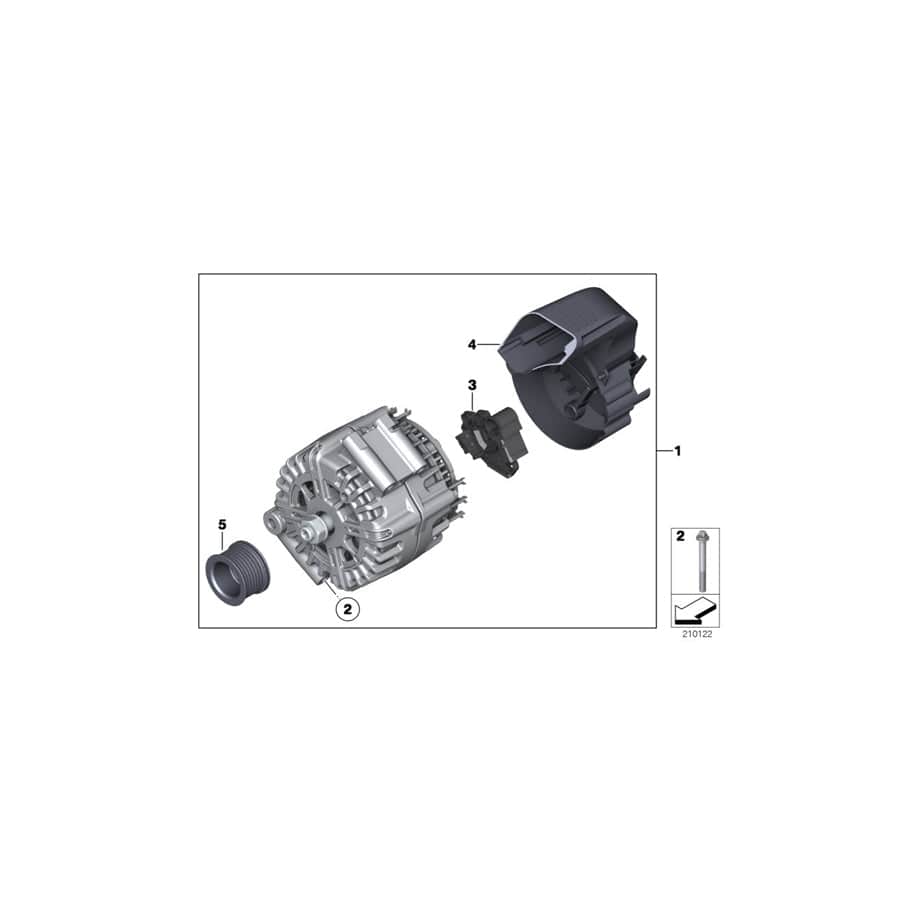 Genuine BMW 12317540743 G12 RR11 RR31 Alternator VALEO 180A (Inc. Cullinan Black Badge, M760iX & Cullinan)
