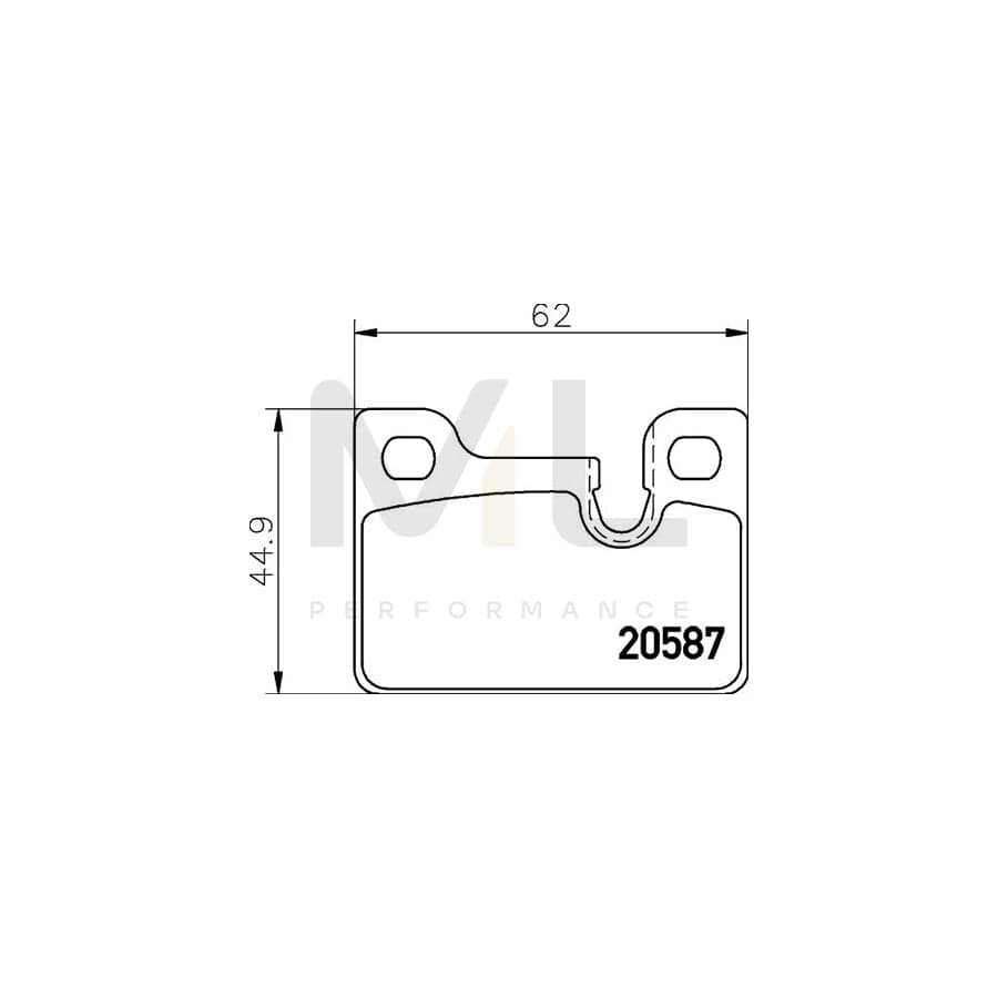 TEXTAR 2058702 Brake pad set for BMW 3 Saloon (E21) with acoustic wear warning