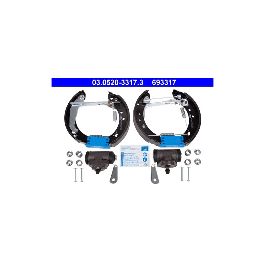 ATE Original Topkit 03.0520-3317.3 Brake Set, Drum Brakes for Nissan Micra II Hatchback (K11)