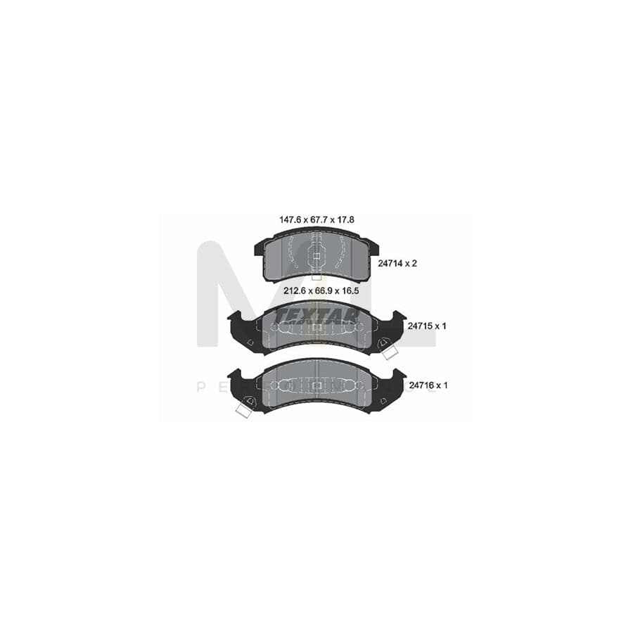 TEXTAR 2471401 Brake pad set with acoustic wear warning