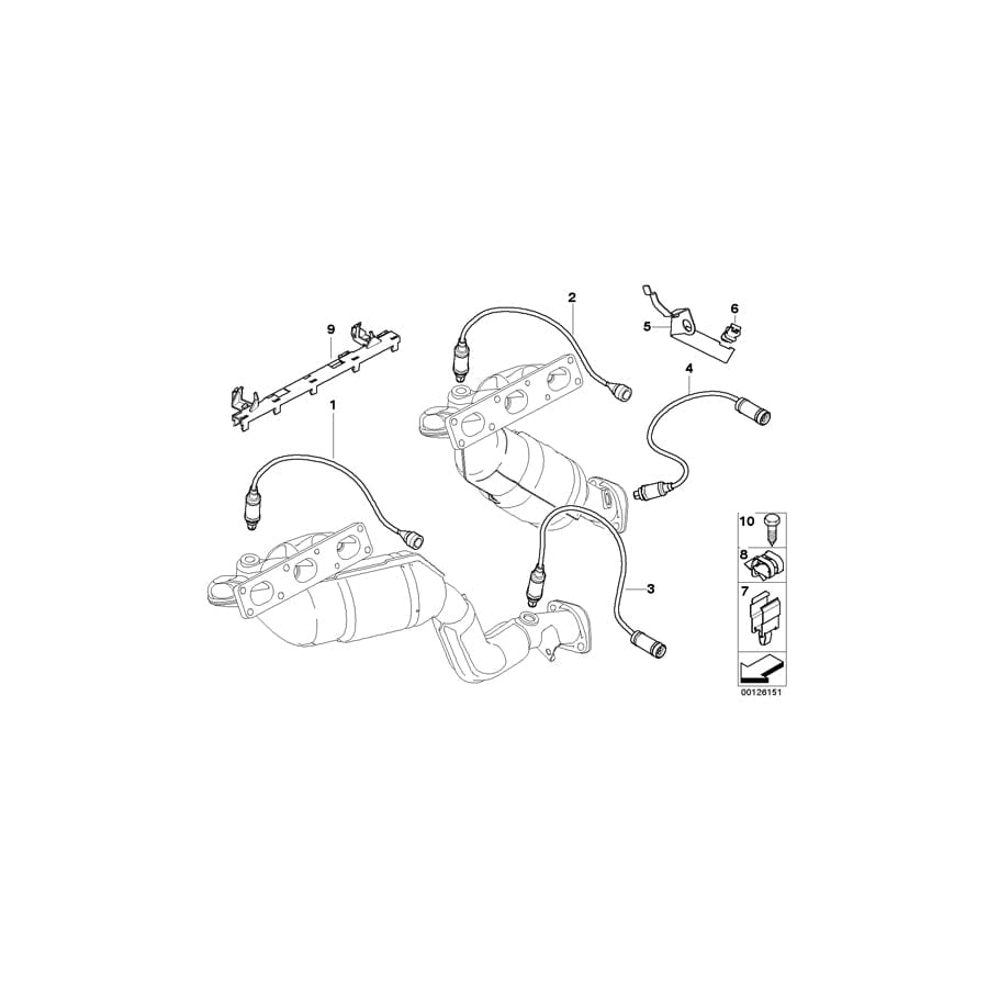 Genuine BMW 11787524008 E46 E83 E60 Bracket For Lambda Probe Cable (Inc. X3 3.0i, 330Ci & 330i)