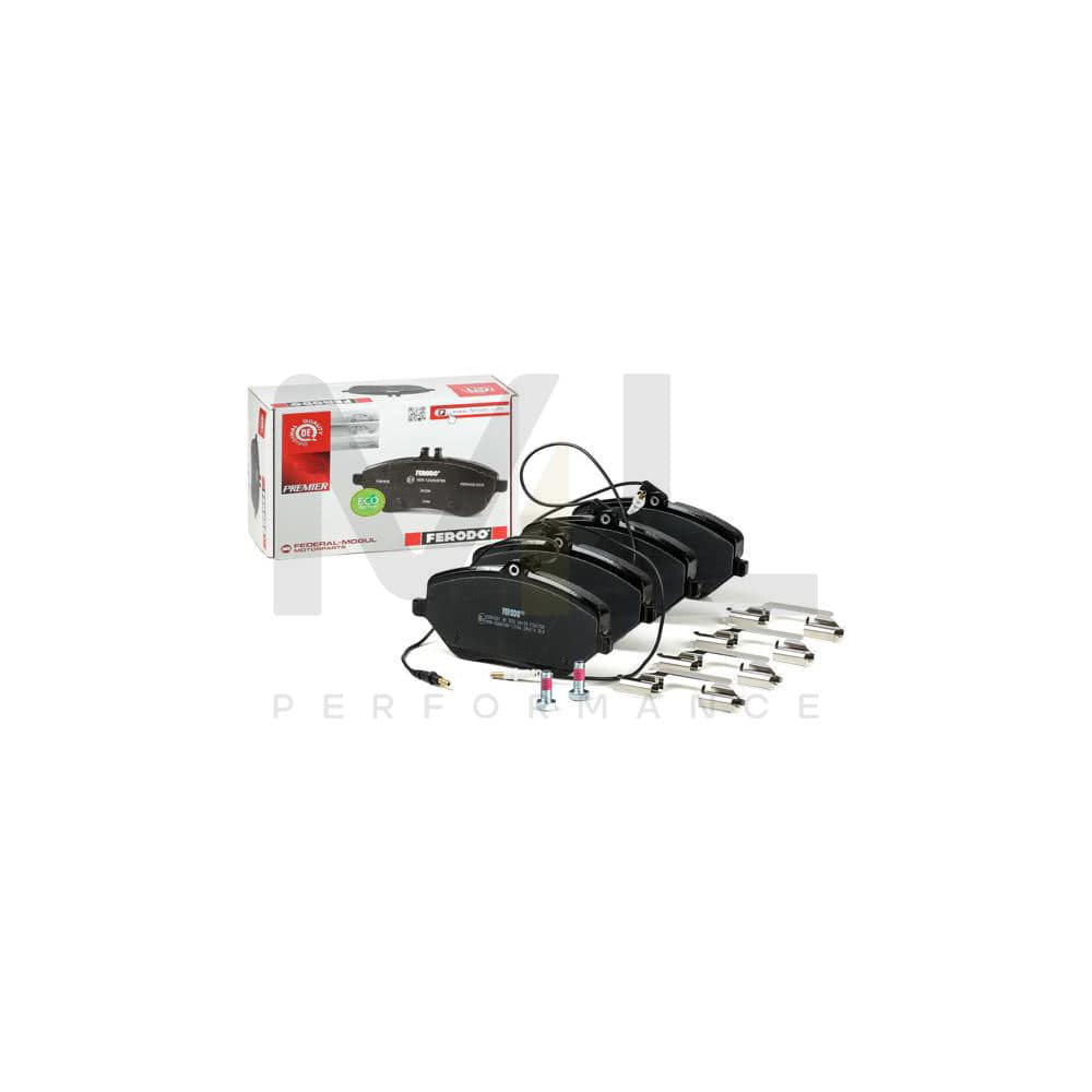 Ferodo Premier Eco Friction FDB1726 Brake Pad Set Incl. Wear Warning Contact, With Brake Caliper Screws, With Accessories