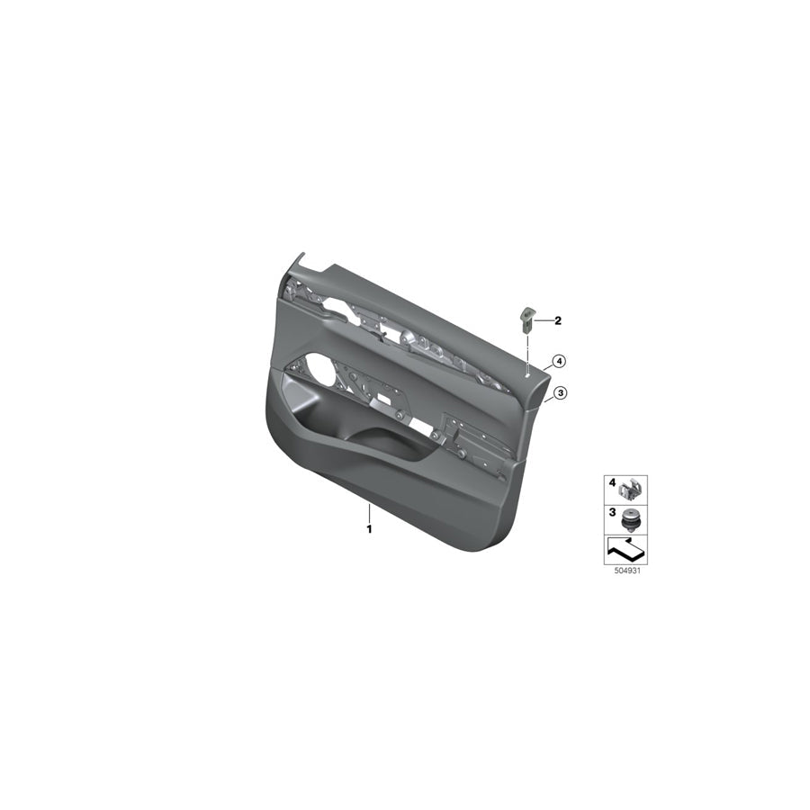 Genuine BMW 51416994133 G32 Door Trim Panel, Front Left COGNAC (Inc. 630iX, 630dX & 640dX)